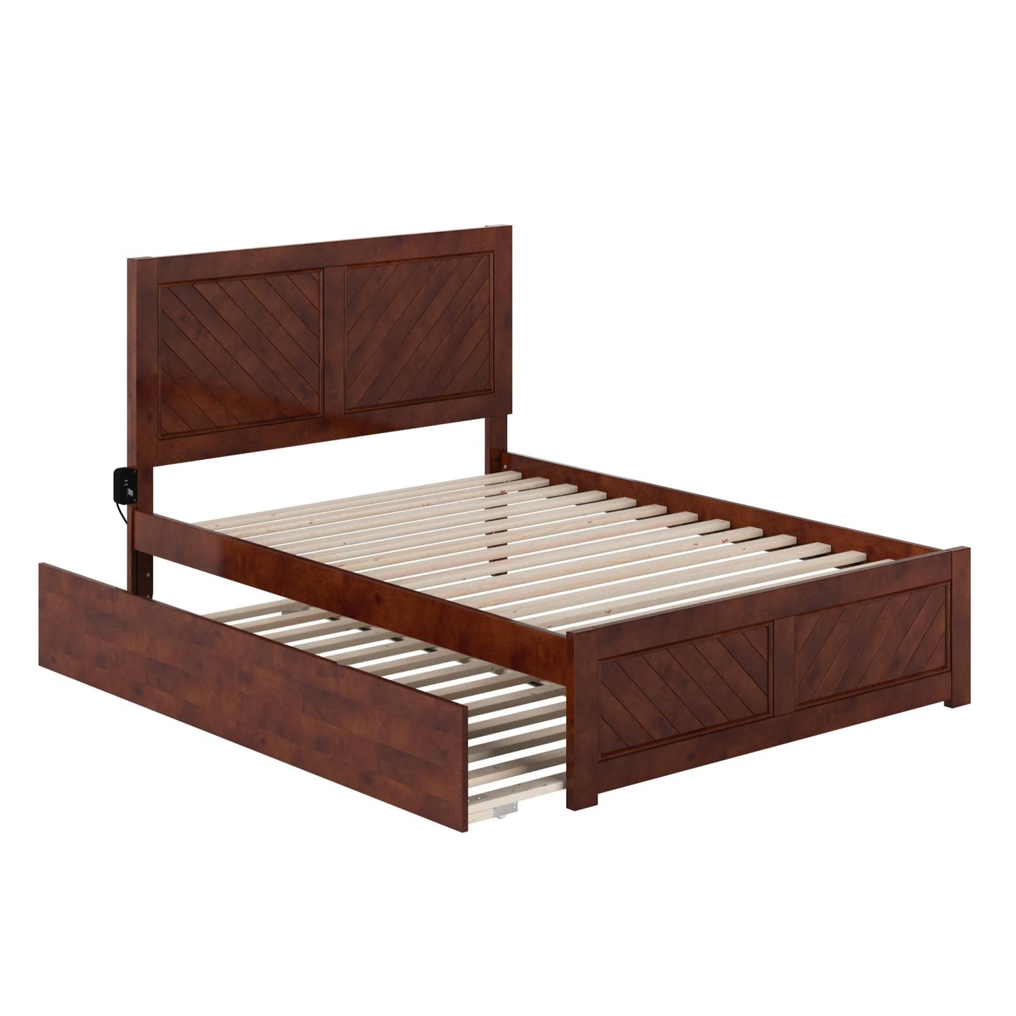 Canyon King Platform Bed With Matching Footboard & Storage Drawers, Walnut