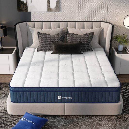 12 In. Medium Firm Hybrid Pillow Top Motion Isolation Individual Pocket Spring Full Mattress