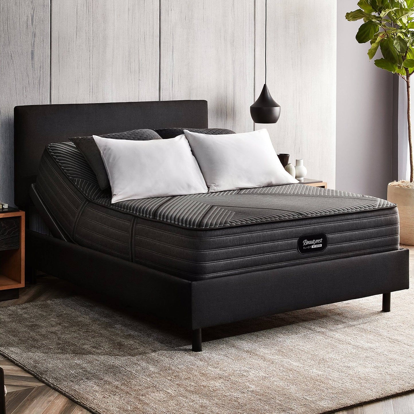 Black Hybrid Lx-Class Tight Top Firm Split California King Mattress