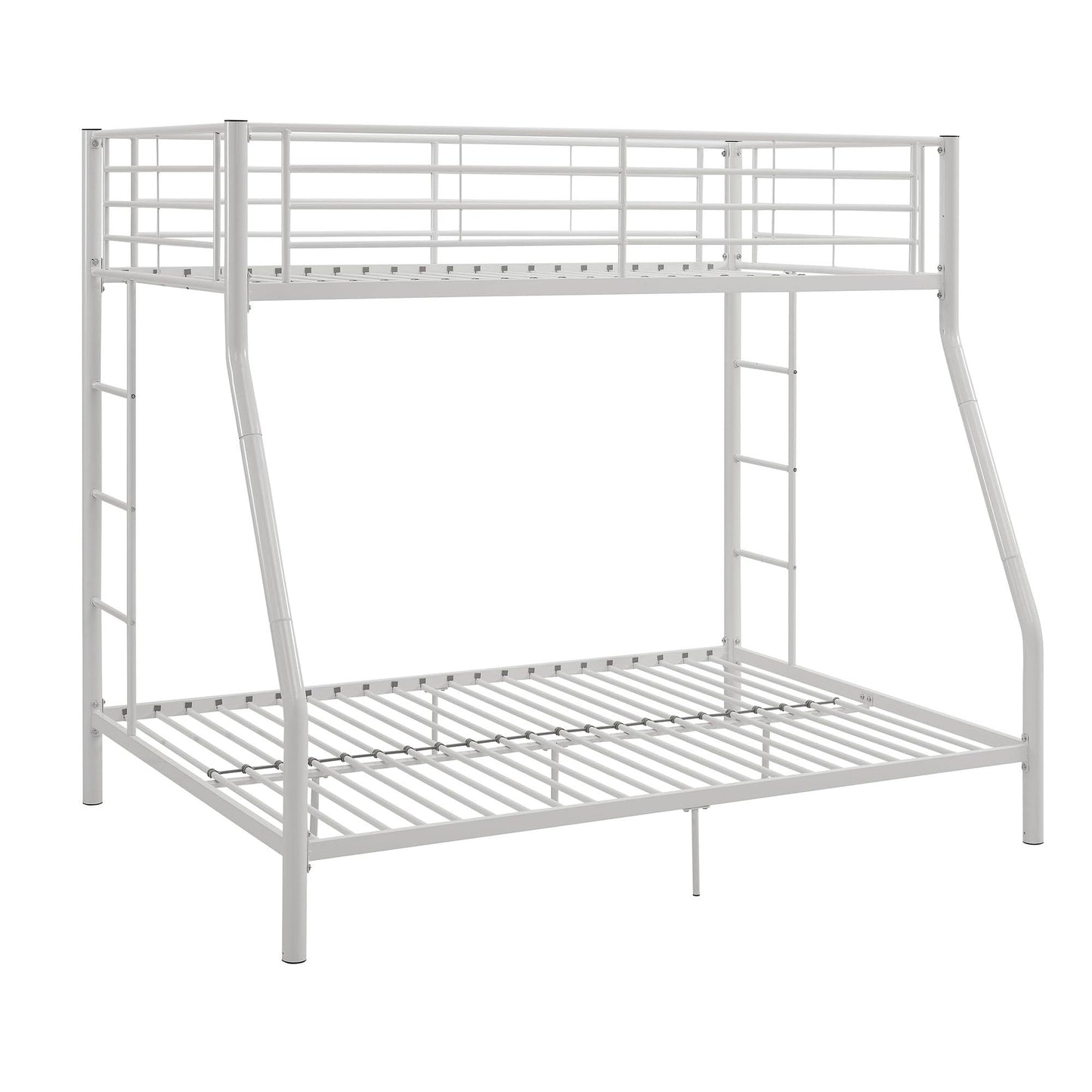 Twin Over Futon Metal Bunk Bed - Black