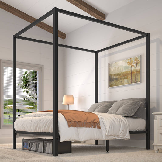 83 Metal Canopy Platform Bed Frame - Queen