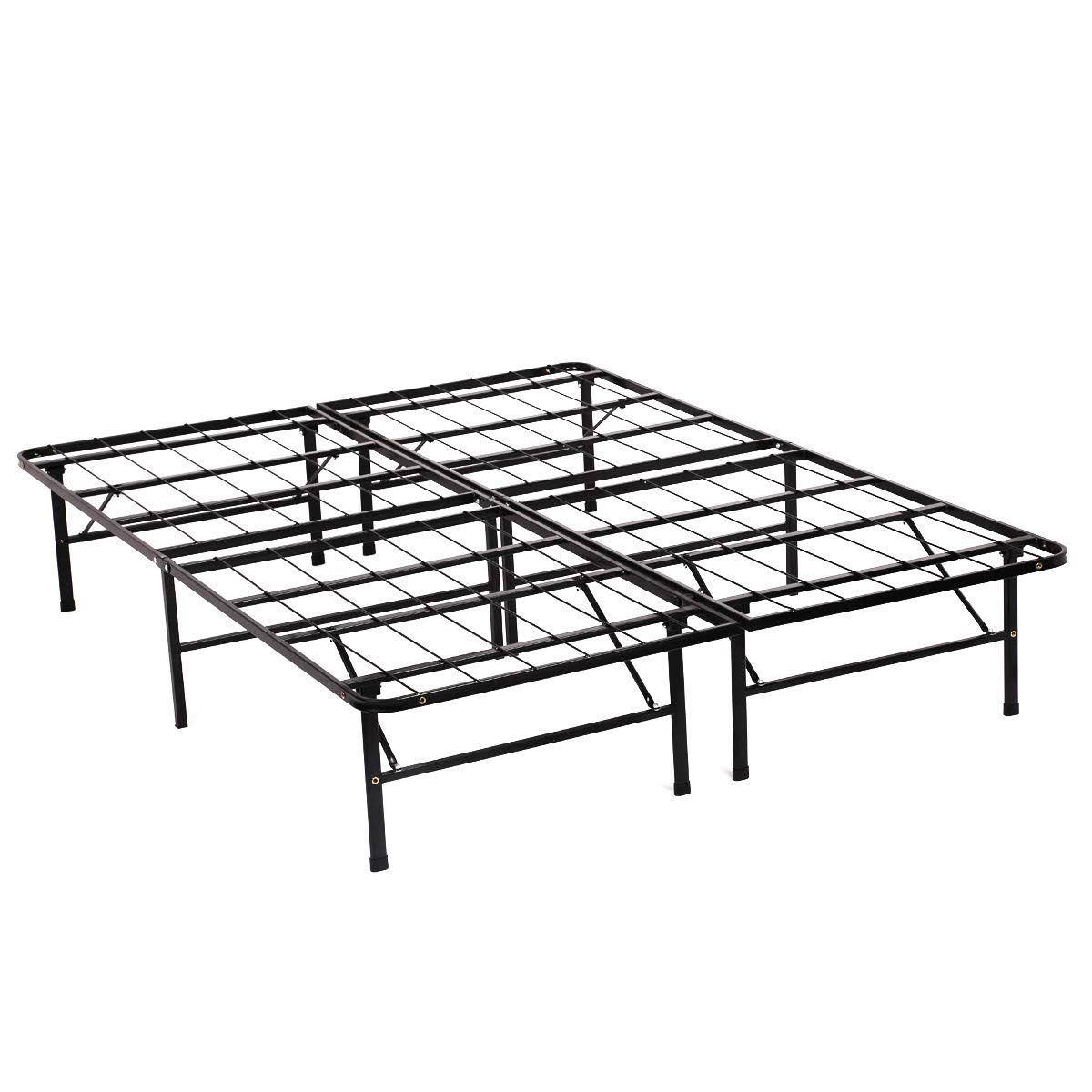 Bed Frame Queen Metal Platform Bed Frame 14 Inch High Mattress Foundation Queen Size Box Spring Replacement Heavy Duty Steel