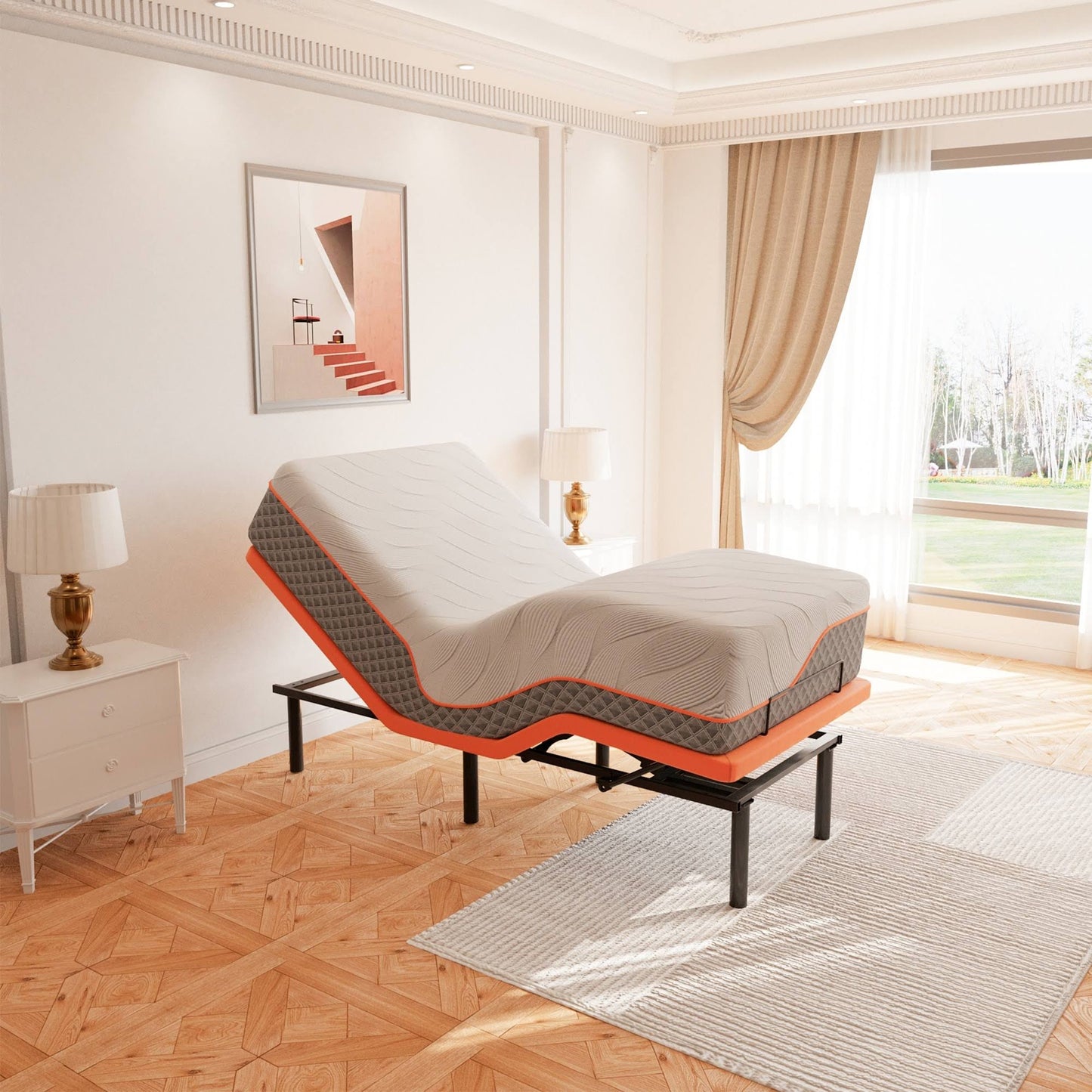 Adjustable Bed Frame, With Massage - Split King