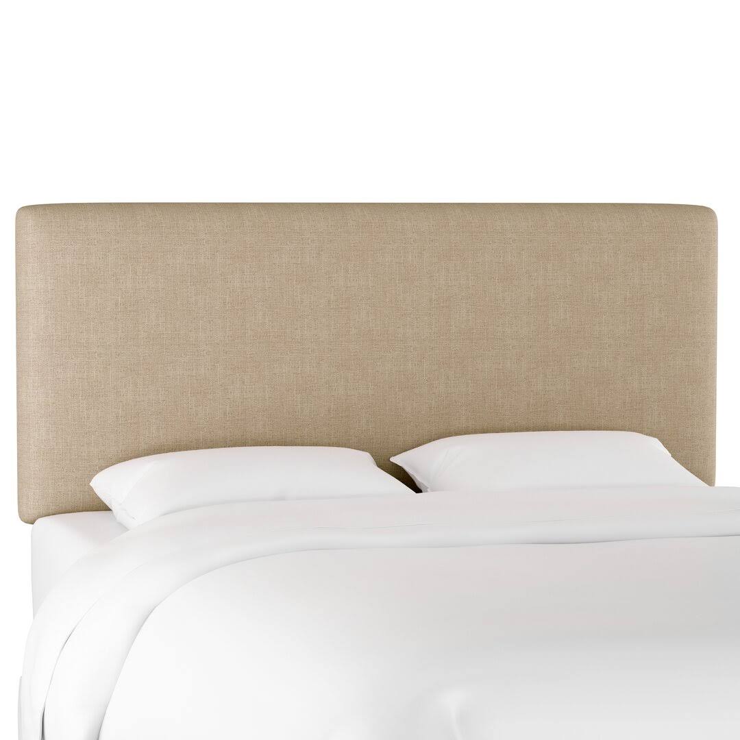 Upholstered Headboard Size: Queen Color: Zuma White Textured Linen