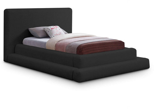 Dane Black Teddy Fabric King Bed