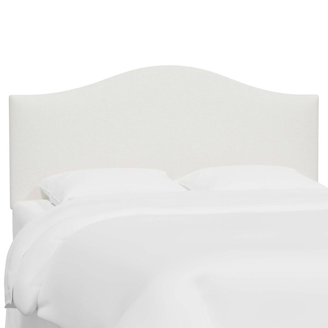 Upholstered Panel Headboard Color: Zuma White Textured Linen, Size: Queen