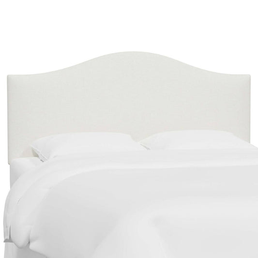 Upholstered Panel Headboard Color: Zuma White Textured Linen, Size: Full