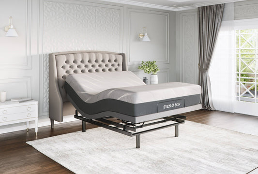 Collection Adjustable Bed Base + 10 Cool Gel Memory Foam Mattress - Firm Feel Sven & Son Size: Split King