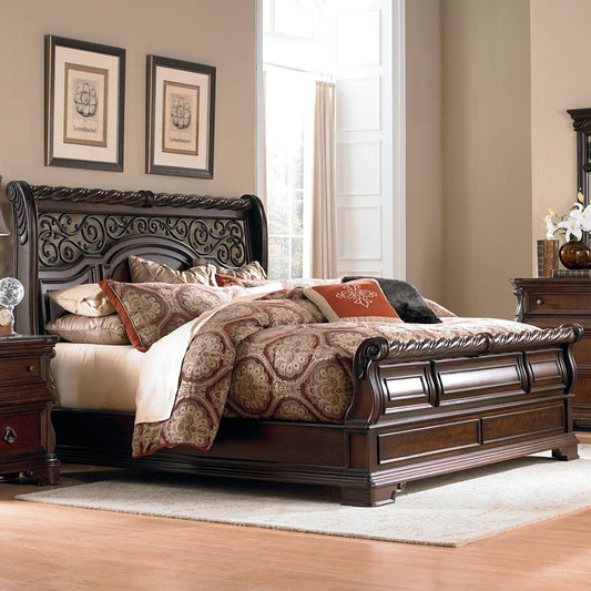 Arbor Place Brownstone California King Sleigh Bed