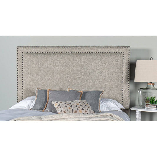 Upholstered Panel Headboard Everly Quinn Color: Bomber Jacket, Size: King