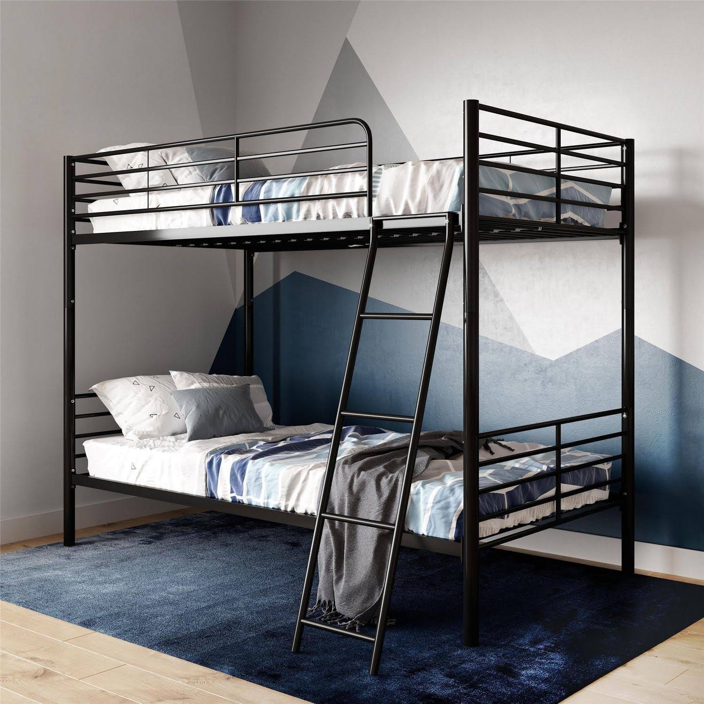 Twin Over Twin Convertible Bunk Bed, White