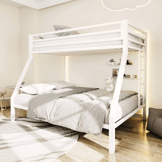 Bunk Bed For Junior, Twin Over Twin Size Bed, White