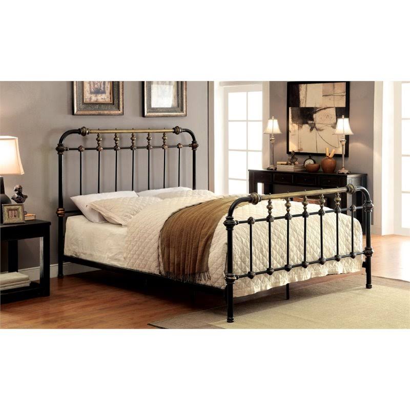 Cecil King Metal Spindle Bed In Antique Black