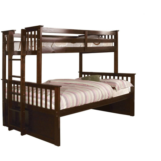 University Oak Twin Xl Over Queen Bunk Bed