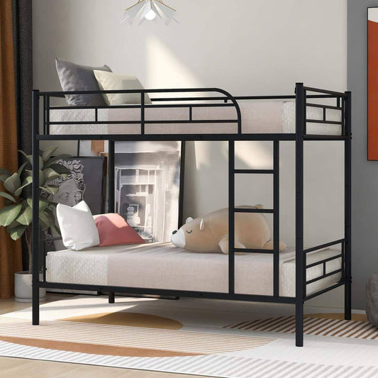 Black Mikel Twin Over Twin Metal Bunk Bed