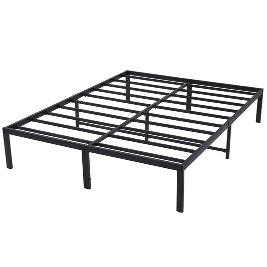 14 Inch Twin Bed Frame With Storage Heavy Duty Tall Metal Platform Bed Frame With Steel Slats No Box Spring Needed Noise Free Anti Slip White