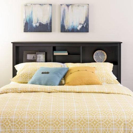 Brisbane Full-Queen Storage Headboard Black