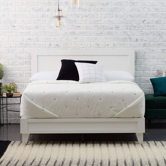 White Deltawood Bed Platform, California King