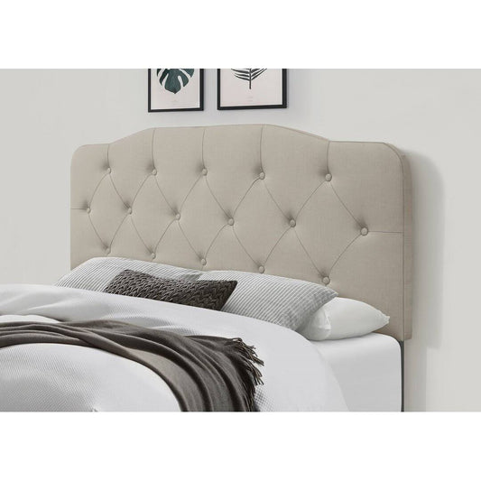 Upholstered Panel Headboard  Color: Warm Gray, Size: Twin