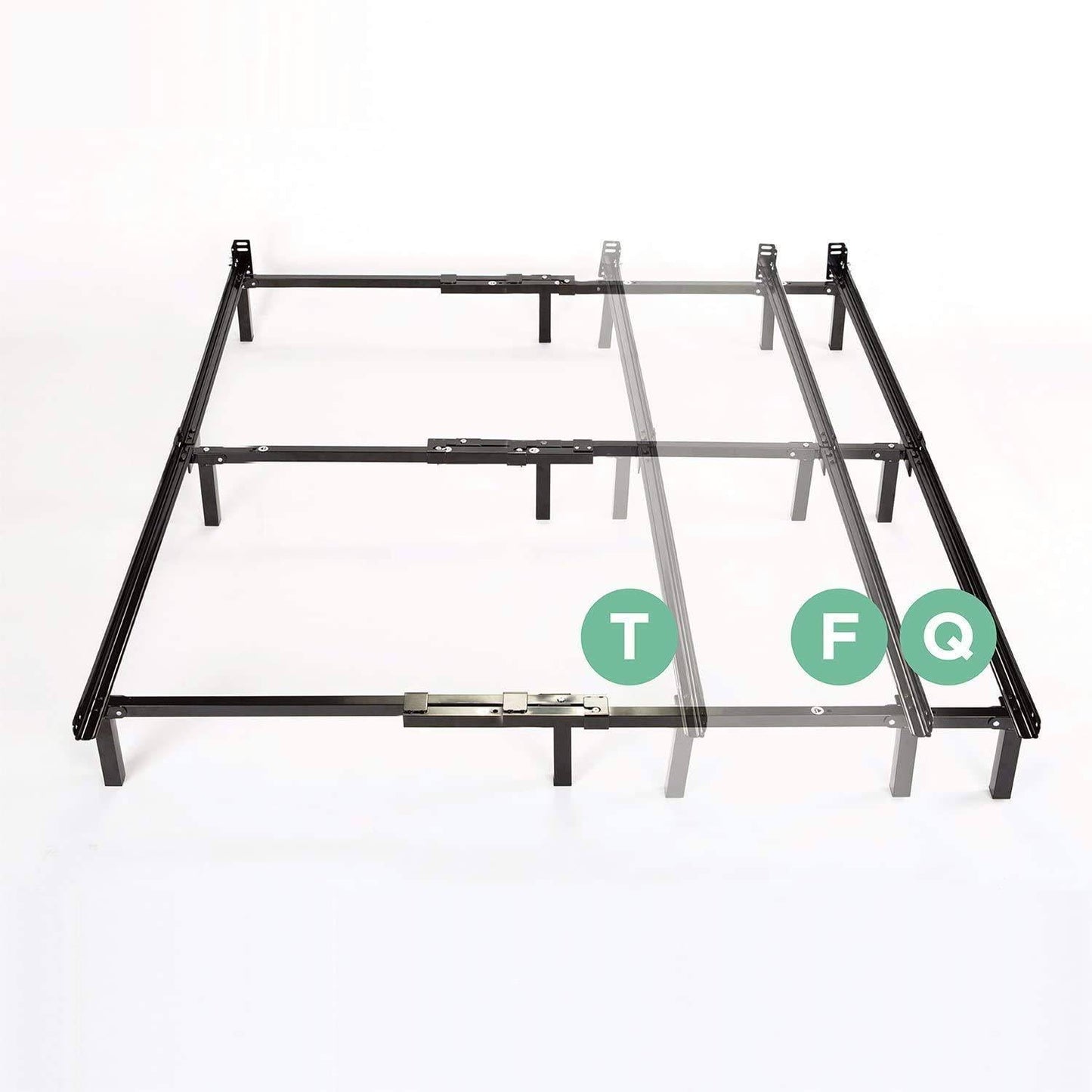 Compack 9-Leg Support Bed Frame For Box Spring & Mattress Set Queen